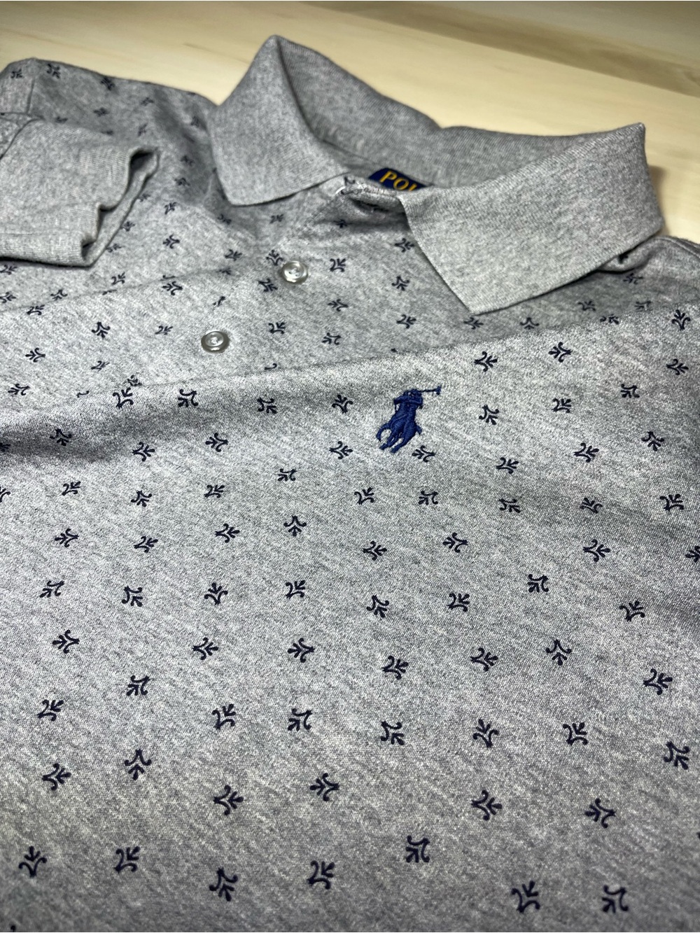 Polo Ralph Lauren Shirt Men’s Sz M Gray Long Sleeve Polo Classic Fit Cotton Logo